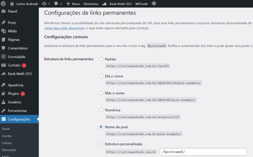 Como configurar URLs amigáveis no WordPress